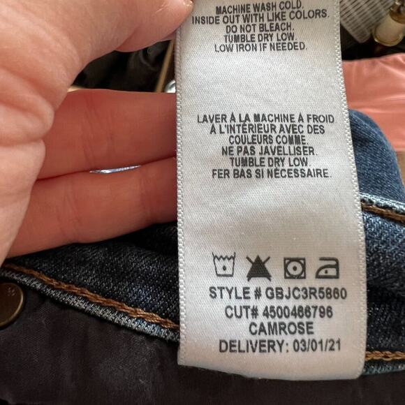 Joe's High Rise Straight Leg Distressed Jeans - Picture 9 of 9